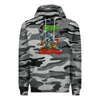 Slate Camo merry christmas velociraptor Premium Hoodie - LillyAllenDesigns