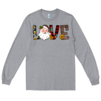 Heather Grey love santa Long Sleeve Tee - JahusDesignShop