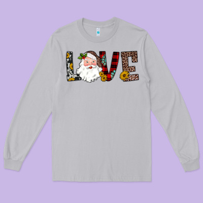 Love Santa Long Sleeve Tee Designed By Jahusdesignshop