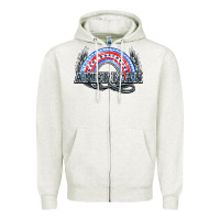 Oatmeal Heather American rainbow Zipper Hoodie - NancyCooperArtShop