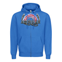 True Royal American rainbow Zipper Hoodie - NancyCooperArtShop