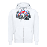 White American rainbow Zipper Hoodie - NancyCooperArtShop
