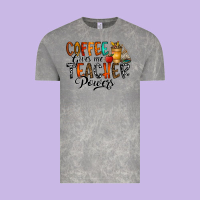 Coffee Gives Me Teacher Vintage Tee Designed By Cowhidedigitalart