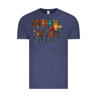 Vintage Denim coffee gives me teacher Vintage Tee - CowhideDigitalArt