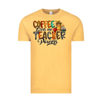 Vintage Mustard coffee gives me teacher Vintage Tee - CowhideDigitalArt