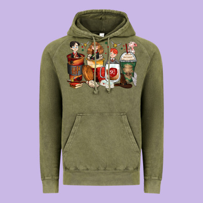 Harry Coffee Cups Vintage Hoodie Designed By Zillion Design Studio