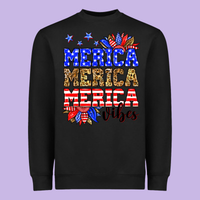 Merica Merica Merica Vibes Heavyweight Sweatshirt Designed By Neo Western