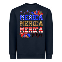 Navy Merica merica merica vibes Heavyweight Sweatshirt - Neo Western