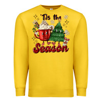 Lemon 'tis the season with christmas tree and hot cocoa Premium Sweatshirt - MaliasSmallBusiness