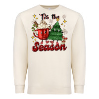 Sandshell 'tis the season with christmas tree and hot cocoa Premium Sweatshirt - MaliasSmallBusiness