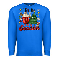 True Royal 'tis the season with christmas tree and hot cocoa Premium Sweatshirt - MaliasSmallBusiness