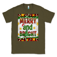 Army Green Merry And Bright Classic Tee - Artiststas