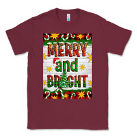 Burgundy Merry And Bright Classic Tee - Artiststas