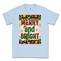 Dusty Blue Merry And Bright Classic Tee - Artiststas