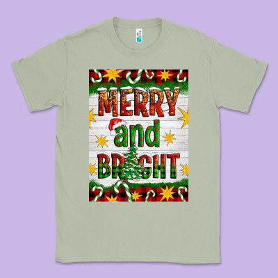 Merry And Bright Classic Tee Designed By Artiststas