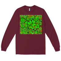 Burgundy shamrock bomb Long Sleeve Tee - AdoDesignShop