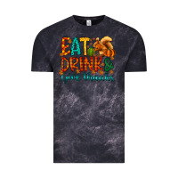 Cloud Black eat drink give thanks Vintage Tee - CowhideDigitalArt