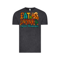 Vintage Black eat drink give thanks Vintage Tee - CowhideDigitalArt