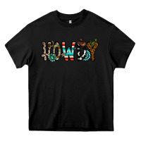 Black howdy Heavy Core Tee - CowhideDigitalArt