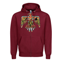 Burgundy desert thunderbird Zipper Hoodie - BarkalooDesign