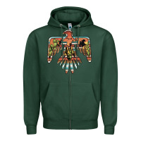 Sports Green desert thunderbird Zipper Hoodie - BarkalooDesign