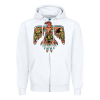 White desert thunderbird Zipper Hoodie - BarkalooDesign
