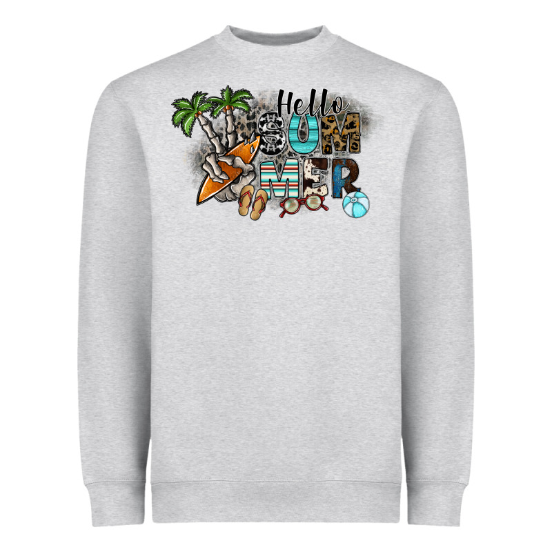 Hello Summer Heavyweight Sweatshirt by SublimationCraftShop | Teevron