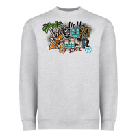 Heather Grey hello summer Heavyweight Sweatshirt - SublimationCraftShop