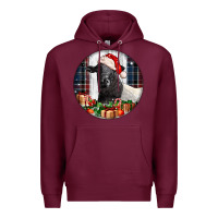 Burgundy christmas dorper sheep Premium Hoodie - LillyAllenDesigns