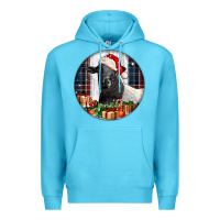 Ocean Blue christmas dorper sheep Premium Hoodie - LillyAllenDesigns