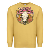 Antique Gold bullskull mama Premium Sweatshirt - NancyCooperArtShop