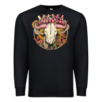 Black bullskull mama Premium Sweatshirt - NancyCooperArtShop