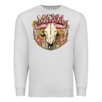 Dove Grey bullskull mama Premium Sweatshirt - NancyCooperArtShop