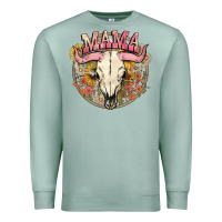 Seafoam bullskull mama Premium Sweatshirt - NancyCooperArtShop