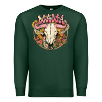 Sports Green bullskull mama Premium Sweatshirt - NancyCooperArtShop
