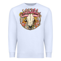 White bullskull mama Premium Sweatshirt - NancyCooperArtShop