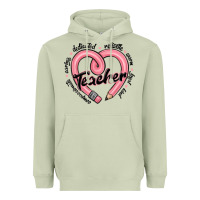 Matcha valentine's day pencil heart teacher quotes Heavyweight Hoodie - MaliasSmallBusiness