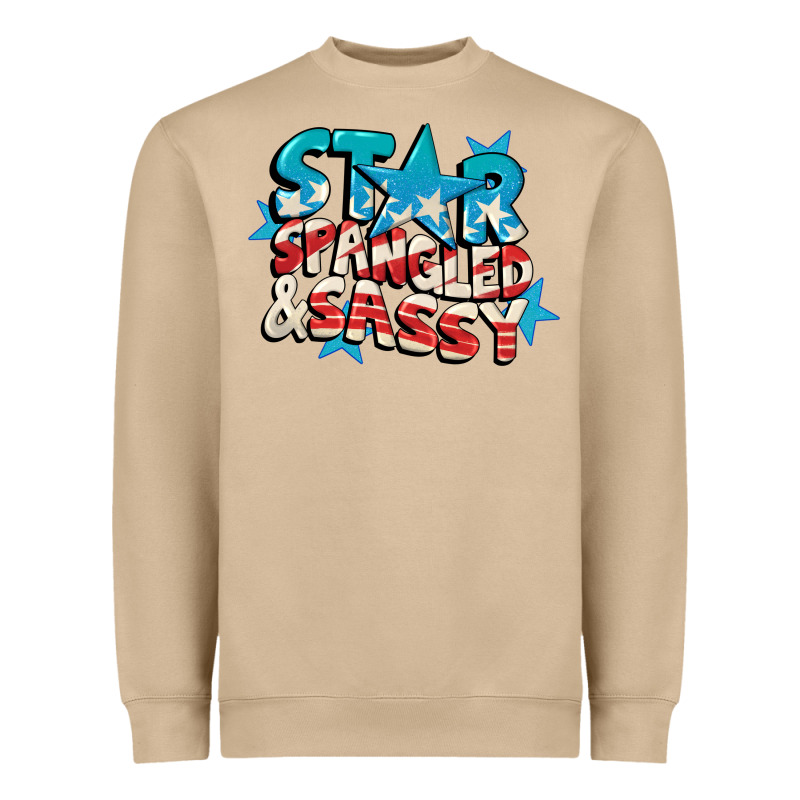 Star Spangled And Sassy 4th Of July Heavyweight Sweatshirt by CowGirlArtShop | Teevron
