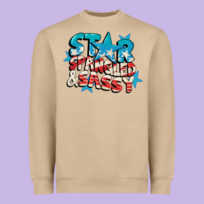 Star Spangled And Sassy 4th Of July Heavyweight Sweatshirt Designed By Cowgirlartshop