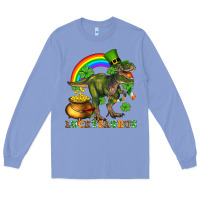 Colony Blue luckysaurus and st patricks Long Sleeve Tee - AdoDesignShop