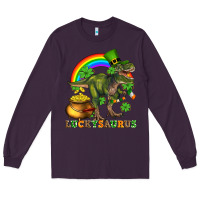 Plum luckysaurus and st patricks Long Sleeve Tee - AdoDesignShop