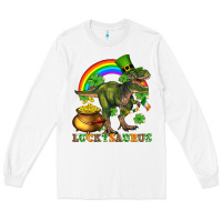 White luckysaurus and st patricks Long Sleeve Tee - AdoDesignShop