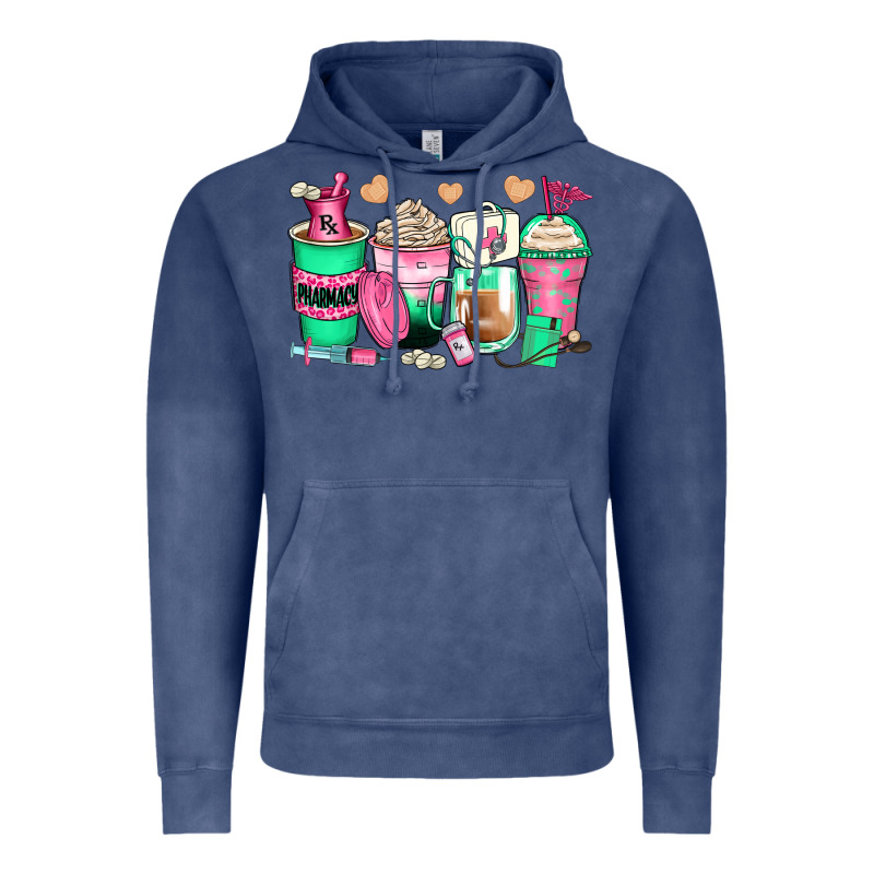 Pharmacy Coffee Cups Vintage Hoodie by Zillion Design Studio | Teevron