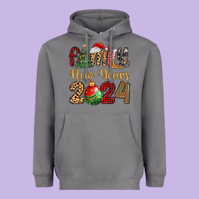 Family New Years 2024 Heavyweight Hoodie Designed By Maliassmallbusiness