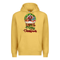 Antique Gold Merry Christmas Premium Hoodie - LillyAllenDesigns