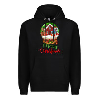 Black Merry Christmas Premium Hoodie - LillyAllenDesigns