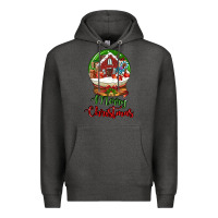 Charcoal Heather Merry Christmas Premium Hoodie - LillyAllenDesigns