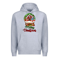 Heather Grey Merry Christmas Premium Hoodie - LillyAllenDesigns