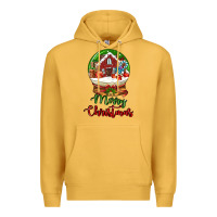 Mustard Merry Christmas Premium Hoodie - LillyAllenDesigns