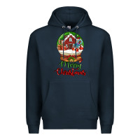 Navy Merry Christmas Premium Hoodie - LillyAllenDesigns